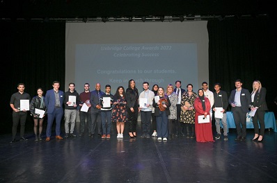 Award winners on stage