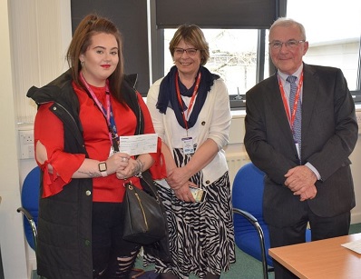 Student receiving grant towards studies