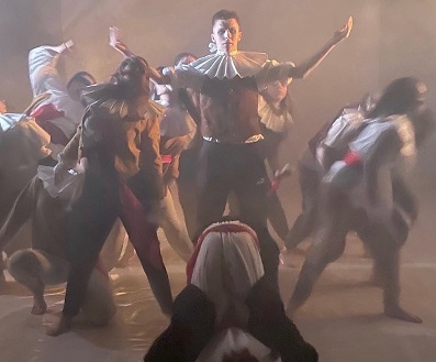 Students performing in show
