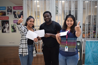Students celebrating results