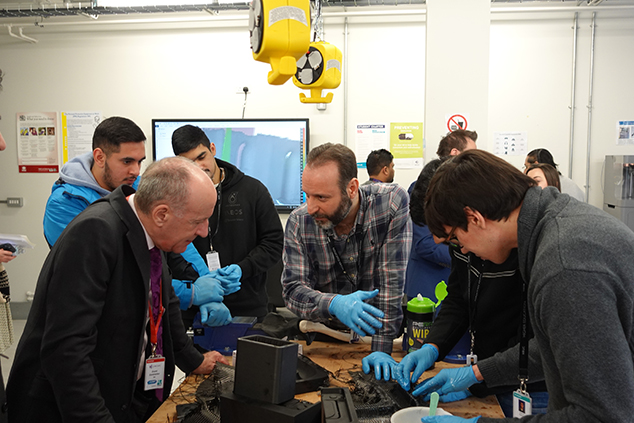 Deputy Mayor, Jules Pipe CBE with staff and students from Uxbridge College