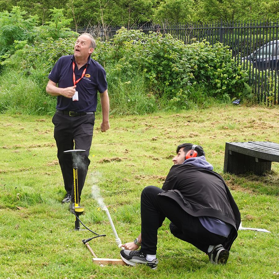 Uxbridge students got to fire rockets in a National Space Academy masterclass