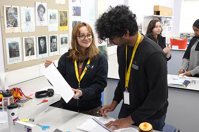 Uxbridge students participating in a masterclass from the National Space Academy